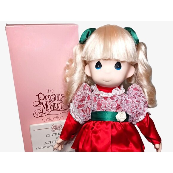Precious Moments 16" Christmas Doll MELISSA Amway Exclusive Limited 4000 Box COA - Picture 2 of 8